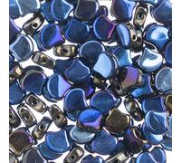 John Bead 50 Grams 7.5mm Jet Azuro Czech Ginko Leaf Beads for DIY Jewelry Necklace Bracelets Making