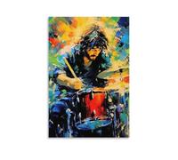 John Bonham Canvas Wall Art Living Modern Family Bedroom Music Movie Cartoon Poster 08x12inch(20x30cm) Unframe-style