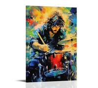 John Bonham Canvas Wall Art Living Modern Family Bedroom Music Movie Cartoon Poster 24x36inch(60x90cm) Frame-style