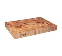 John Boos CCB Series Rectangular Wooden Maple Cutting Board 20”x15” - 2.25” Thick, 21-lb Reversible Butcher Block with End-Grain & Finger Grips - Made in the USA