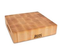 Boos Block End Grain Chopping Block With Side Grip - Extra Thick Wooden Chopping Board - North American Hard Maple Chopping Board - Butchers Block Chopping Board - 12 x 12 x 3 Inches