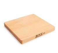 John Boos Chop-N-Slice Series Square Wooden Maple Cutting Board 10”x10” - 1” Thick, 4-lb Reversible Butcher Block with Eased Corners & Edge-Grain - Made in the USA