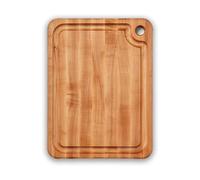 John Boos Prestige Series Rectangular Wooden Maple Cutting Board 20”x15” - 1.25” Thick, 10-lb Reversible Butcher Block with Juice Groove, Edge-Grain & Finger Grip Hole - Made in The USA