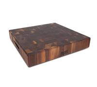 John Boos Walnut Wood End Grain Reversible Butcher Block Cutting Board, 18" x 18" x 3 Inches