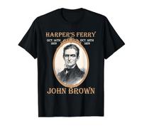 John Brown Harpers Ferry Raid 1859 Abolitionist History Art Value Graphic T-Shirt, Men, Black, L