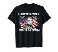 John Brown Harpers Ferry Raid 1859 Abolitionist History Art Value Graphic T-Shirt, Men, Black, S