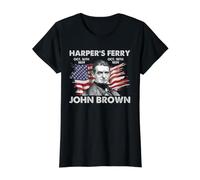 John Brown Harpers Ferry Raid 1859 Abolitionist History Art Value Graphic T-Shirt, Women, Black, S