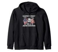 John Brown Harpers Ferry Raid 1859 Abolitionist History Art Zip Hoodie