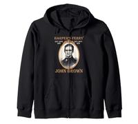 John Brown Harpers Ferry Raid 1859 Abolitionist History Art Zip Hoodie