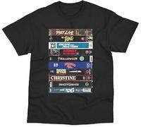 John Carpenter Video Tape Collection Image Classic Movies Direct to Garment Printed T-Shirt XL Black