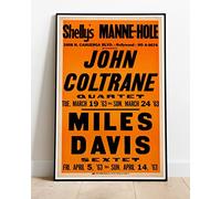 John Coltrane Miles Davis 1963 Live Tour Concert Poster :: Huge 36"x24" Poster Print Similar (Slightly Larger) to A1 Size : Retro Reproduction BRING YOUR WALLS TO LIFE !!