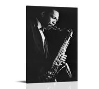 John ColtraneWaterproof Poster Wall Painting Canvas Decorative Painting Suitable for Office Bedroom Decoration Living Room PosterFrame-style20x30inch(50x75cm)