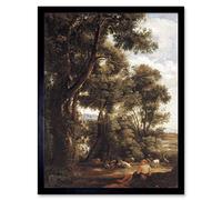 John Constable Landscape With Goatherd And Goats Art Print Framed Poster Wall Decor 12x16 inch