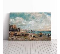 John Constable Marine Parade Chain Pier Canvas Print | Gallery Wrapped 30mm Frame Wall Art | 20x14 inches | Ready to Hang | Modern Seascape Picture | Living Room Bedroom Lounge Office