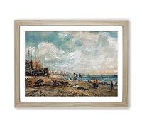 John Constable Marine Parade Chain Pier Classic Painting Framed Print | A4 Oak Framed Wall Art | Ready to Hang | Classic Military Picture | Living Room Bedroom Lounge Office