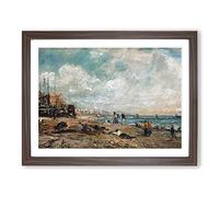 John Constable Marine Parade Chain Pier Classic Painting Framed Wall Art Print, Ready to Hang Picture for Living Room Bedroom Home Office Décor, Walnut A2 (64 x 46 cm)