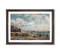 John Constable Marine Parade Chain Pier Framed Print | A2 Walnut Framed Wall Art | Ready to Hang | Modern Military Picture | Living Room Bedroom Lounge Office