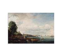 John Constable Painters' Works「Waterloo Bridge」Printed Canvas Poster Wall Art Gifts Bedroom Prints Home Decor Hanging Picture Canvas Paintings 20x30inch(50x75cm)