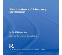 John Constable Principles of Literary Criticism V3 Hardcover Book John Constable Multicolor