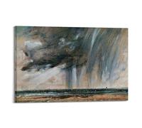 John Constable Rainstorm over The Sea, Seascape Study with Rainclouds 1824-1828 Wall Art Poster Canvas Wall Art Picture Prints Hanging Photo Idea Decor 08x12inch(20x30cm)