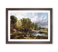 John Constable Stratford Mill Classic Painting Framed Print | A4 Walnut Framed Wall Art | Ready to Hang | Classic Historical Picture | Living Room Bedroom Lounge Office