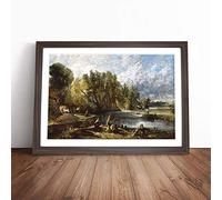 John Constable Stratford Mill Framed Wall Art Print Walnut A3 | Ready to Hang, Satin Fine Art Paper, Fade-Resistant Inks, Acrylic Glazing, Securely Packaged, Made in the UK