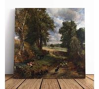 John Constable The Cornfield | Canvas Wall Art Print | Framed & Ready to Hang Picture | Modern Home Decor for Living Room, Bedroom, Kitchen or Office | 20x20 Inches