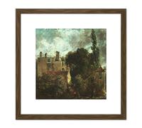 John Constable The Grove Or The Admirals House In Hampstead 8X8 Inch Square Wooden Framed Wall Art Print Picture with Mount Artery8 Brown One Size