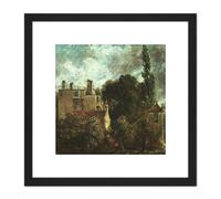 John Constable The Grove Or The Admirals House In Hampstead 8X8 Inch Square Wooden Framed Wall Art Print Picture with Mount Artery8 Black One Size