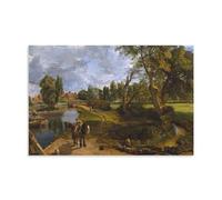 John Constable Wall Art Prints Paintings Poster Flatford Mill (Scene on A Navigable River) Cool Artworks Painting Wall Art Canvas Prints Hanging Picture Home Decors Gift Idea Unframe 24x36inch(60x90cm
