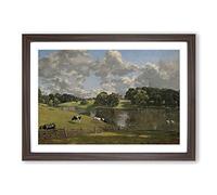 John Constable Wivenhoe Park Framed Print | A2 Walnut Framed Wall Art | Ready to Hang | Modern Nature Picture | Living Room Bedroom Lounge Office