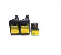John Deere 2 Quarts Turf-Gard SAE 10W-30 Oil Plus AM125424 Filter. Fits Many Lawn Mowers - Check Description