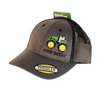 John Deere 3D Rubber Tractor Print Toddler Baseball Hat Cap-Charcoal-One Size, One Size-XL