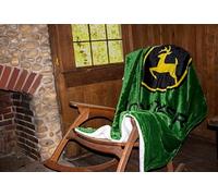 John Deere 50x70 Fleece Backed Licensed Blanket, Green