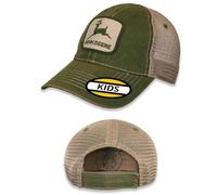 John Deere 53080608Iv Youth Baseball Baseball Cap Hat Ivory, Ivory, One Size