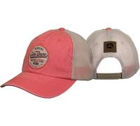 John Deere Tractors Women's Ivory Patch Cap, Ivory and Coral