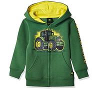John Deere Baby Boys' Fleece Zip Hoody Hooded Sweatshirt, Green, 3-4 Years