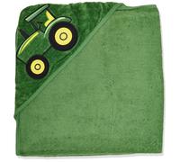 John Deere Baby Boys' Tractor Hooded Towel, Green, One Size