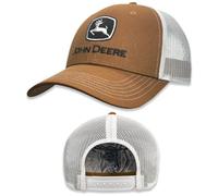 John Deere Baseball Cap Trucker Hat 13083340 Current Baseball Cap Trucker Hat Trademark Embroidery Khaki, Khaki, One Size