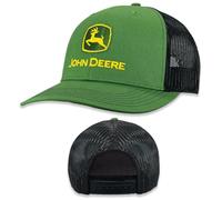 John Deere Baseball Cap Trucker Hat 13083346Grbk Current Baseball Cap Trucker Hat Trademark Embroidery Gryw Green/Black, Green/Black, One Size