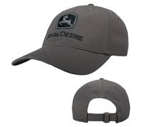 John Deere Baseball Cap Trucker Hat Black Out Trademark Ch, Charcoal, One size