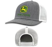 John Deere Baseball Cap Trucker Hat Current Baseball Cap Trucker Hat Trademark Embroidery Ywgr Heather Gray/White, Heather Gray/White, One size