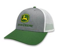 John Deere Baseball Cap Trucker Hat 13083347Hggrwh Current Baseball Cap Trucker Hat Trademark Embroidery Ywgr, Heather Gray/Green/White, One size