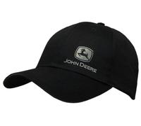 John Deere Black Snapback Cap with Silver Embroidered Logo MC13080428BK