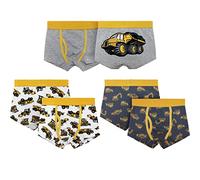 John Deere Boys Construction Toddler Child Boxer Brief Underwear 3 Pk, White Lite Heather Grey Ombre Blue, 4-5 Years