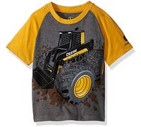 John Deere Boys T-Shirt, Heather Grey/Construction Yellow, 3 Years
