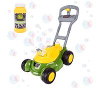 John Deere Bubble Lawn Mower for Toddlers, Bubble Blowing Machines, Indoor and Outdoor Gardening Toy, Birthday, Party Favour for Nursery Girls and Bo
