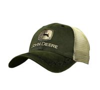 John Deere Farm State Pride Contrast Mesh Back Core Baseball Cap, Olive,khaki, One size