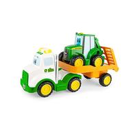 John Deere Farmin' Friends Tractor Set - Push Along Toy 18M+ | Tractor Toys for 2+ Year Olds - John Deere Tractor Toys, Farm Animals for 1-2 Year Olds, Push Along Toy