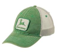 John Deere Green Ivory Vintage Adult Mesh Back Cap Adjustable Hat MC13080608IV